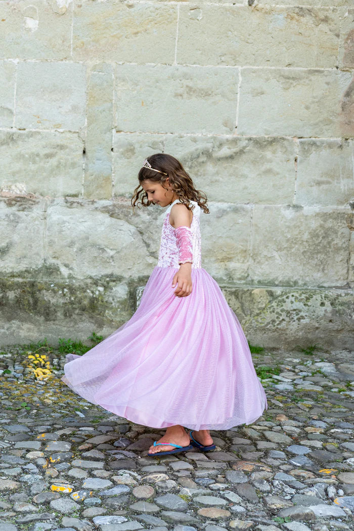 Velvety Soft Sleeping Sweetheart Princess Gown with Arm Warmers Ages 7-8