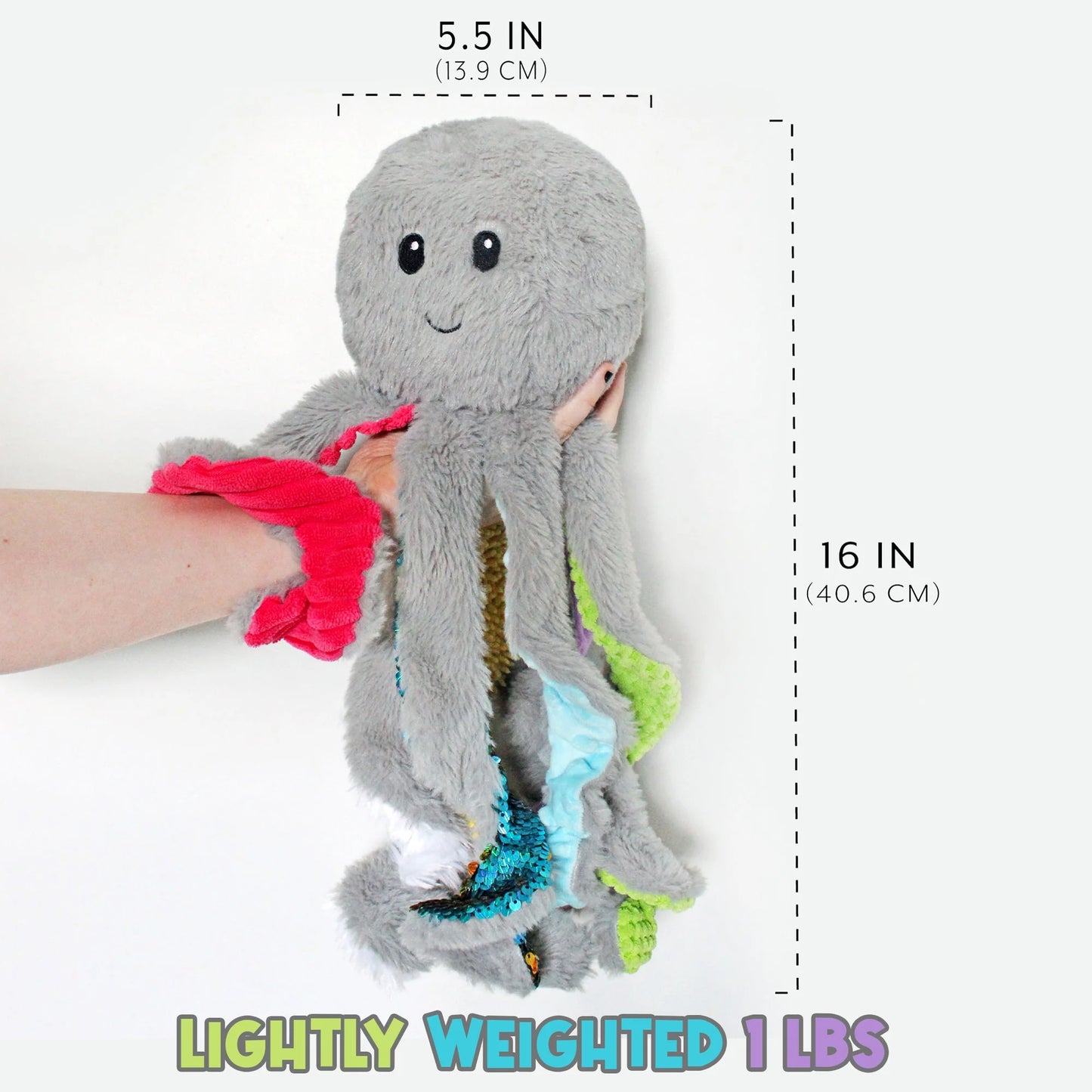 Quiggly the Weighted Sensory Octopus Plush