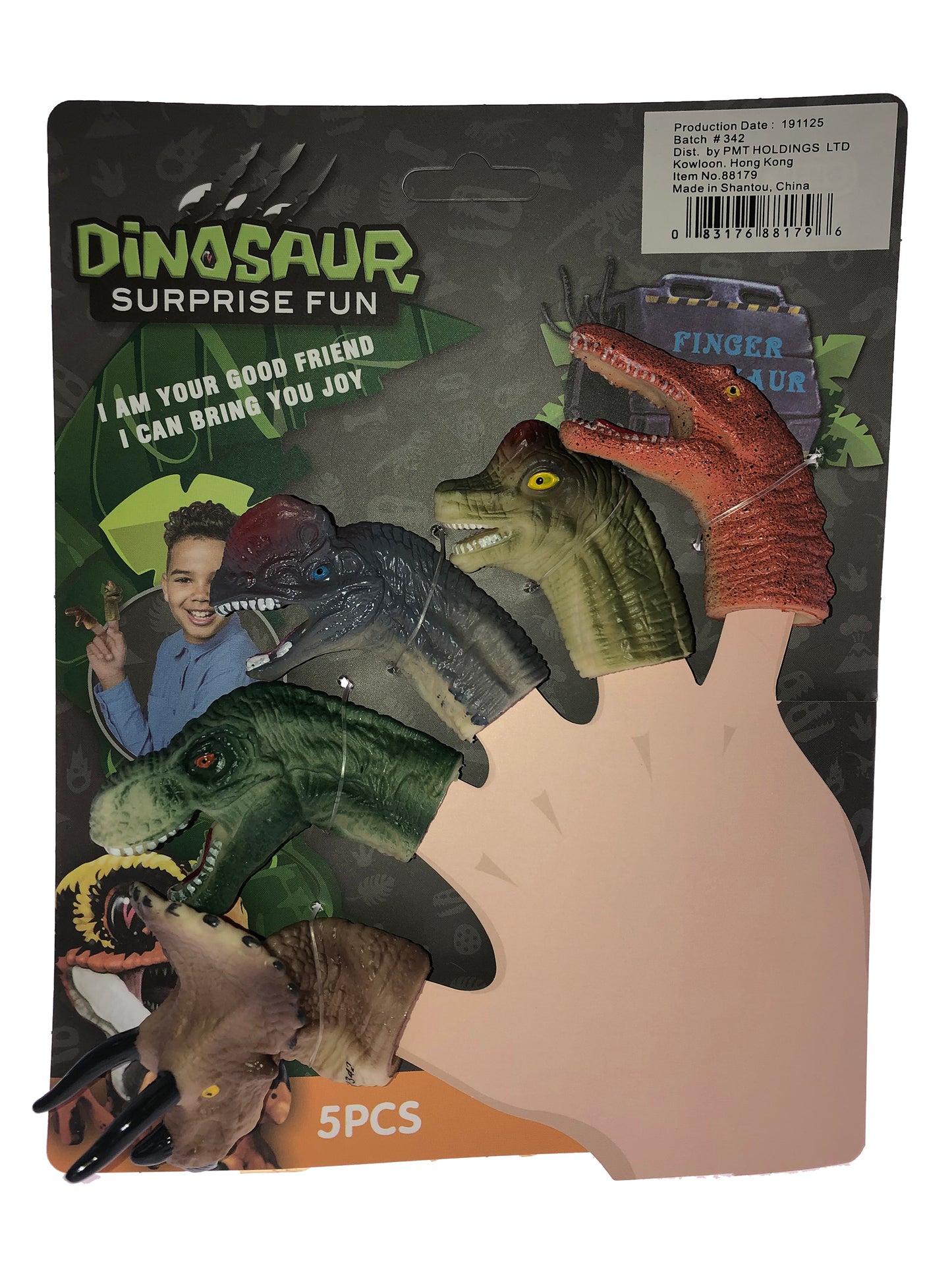 5 piece Dinosaur Finger Puppets