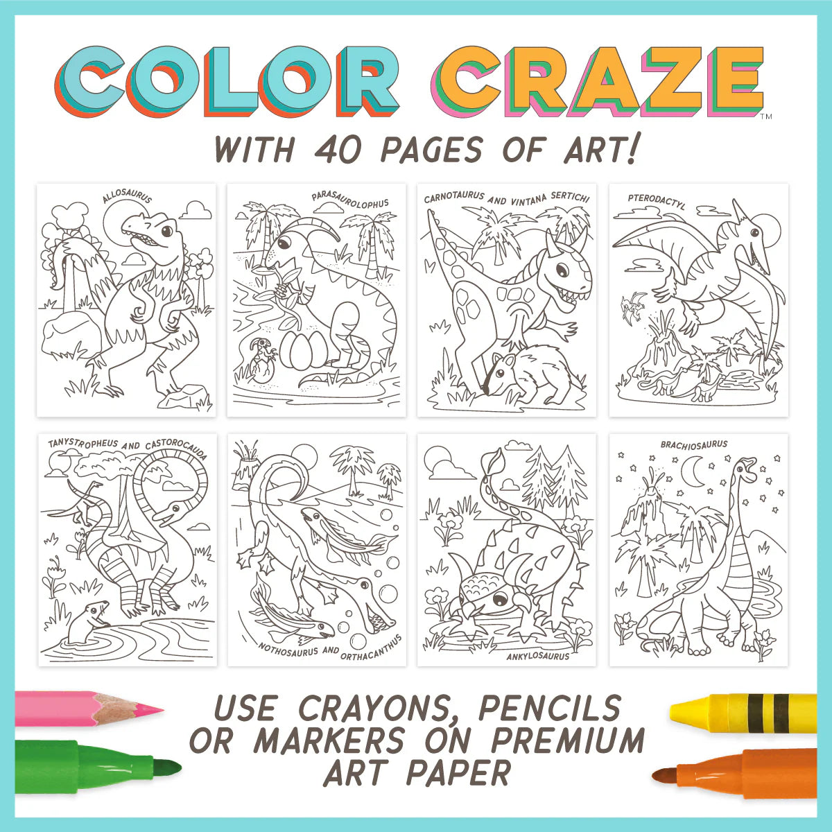 Color Craze Coloring Book - Dino