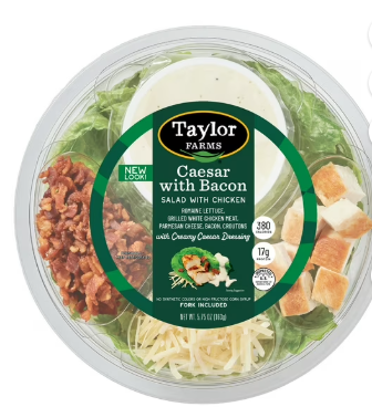 Taylor Farms Caesar Salad with Bacon and Chicken