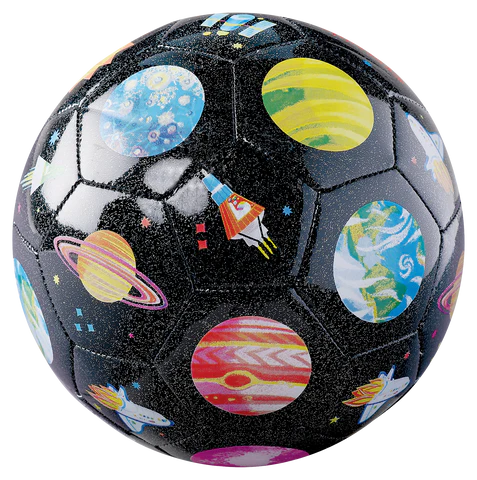 Size 3 Glitter Soccer Ball - Space Exploration