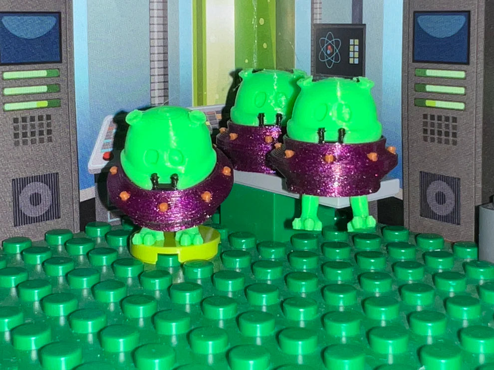 3d Printed Dark Green Alien
