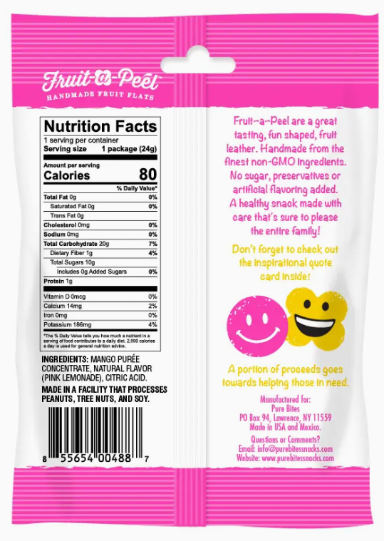 Fruit-a-Peel Zesty Pink Lemonade Fruit Flats