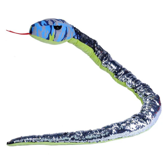 Blue Camo Sequin Snake