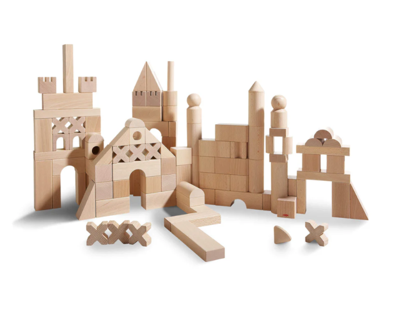 Basic Building Blocks 102 Piece Extra Large Wooden Starter Set