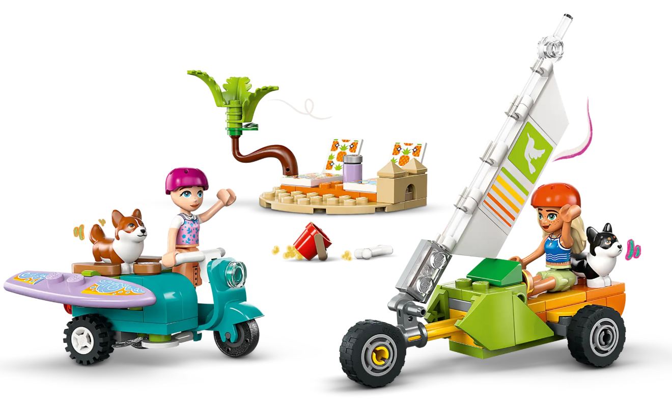 Lego Surfing Dogs and Scooter Adventure