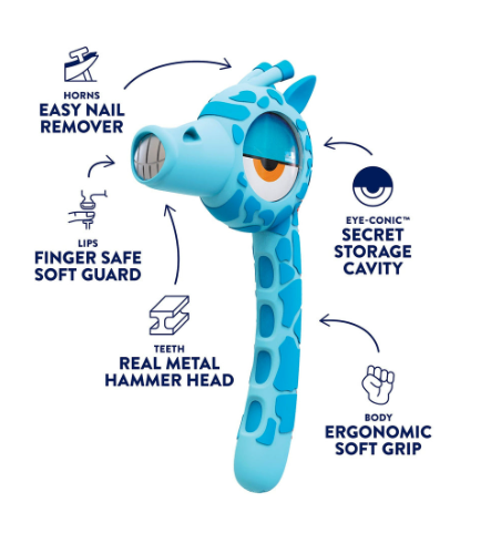 Children's Starter Hammer: "Bambam" Giraffe