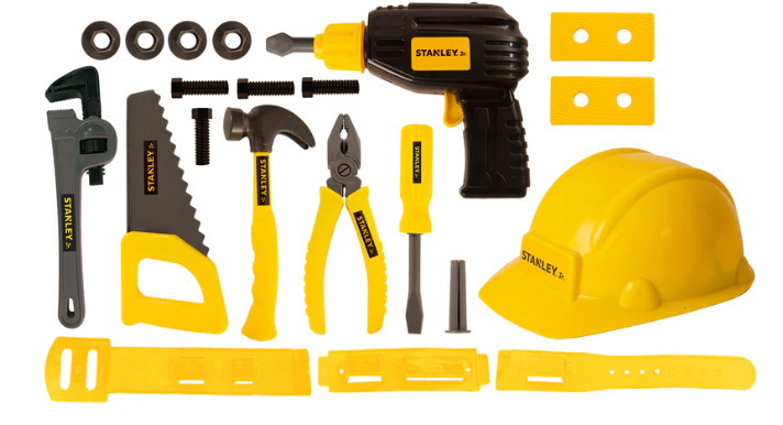 Red Toolbox Stanley Jr. 19 pc Pretend Play Toolset