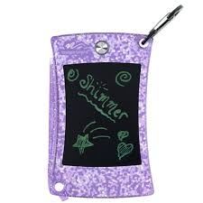 Boogie Board Jot Pocket with Clip, Shimmer Collection Purple