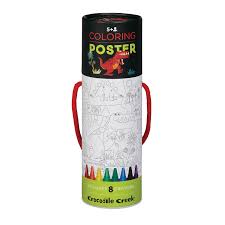 Dino World Coloring Poster