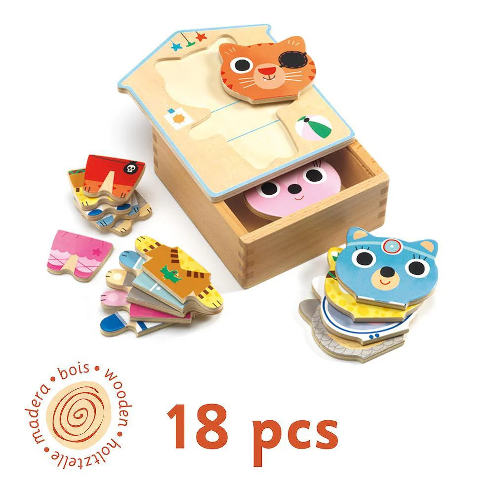 Wooden Puzzles Dressup Mix