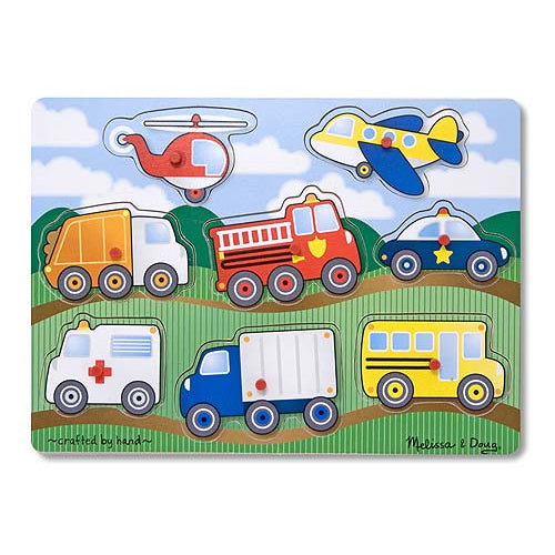 Vehicles Peg Puzzle - 8 Pieces
