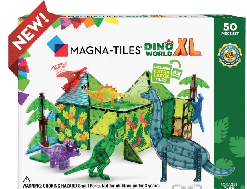Magna-Tiles® Dino World XL - 50 Piece Set