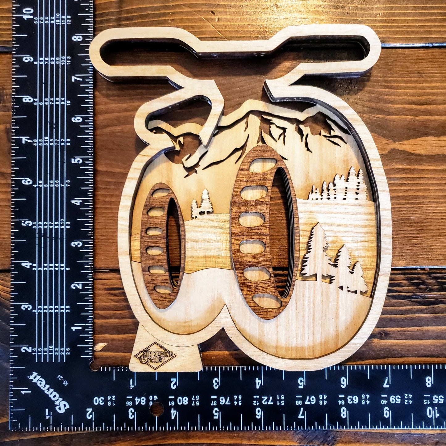 Winter Fat Bike Scene | Wall Art Display | Laser Cut