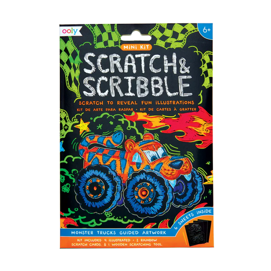 Mini Scratch & Scribble Art Kit: Monster Truck