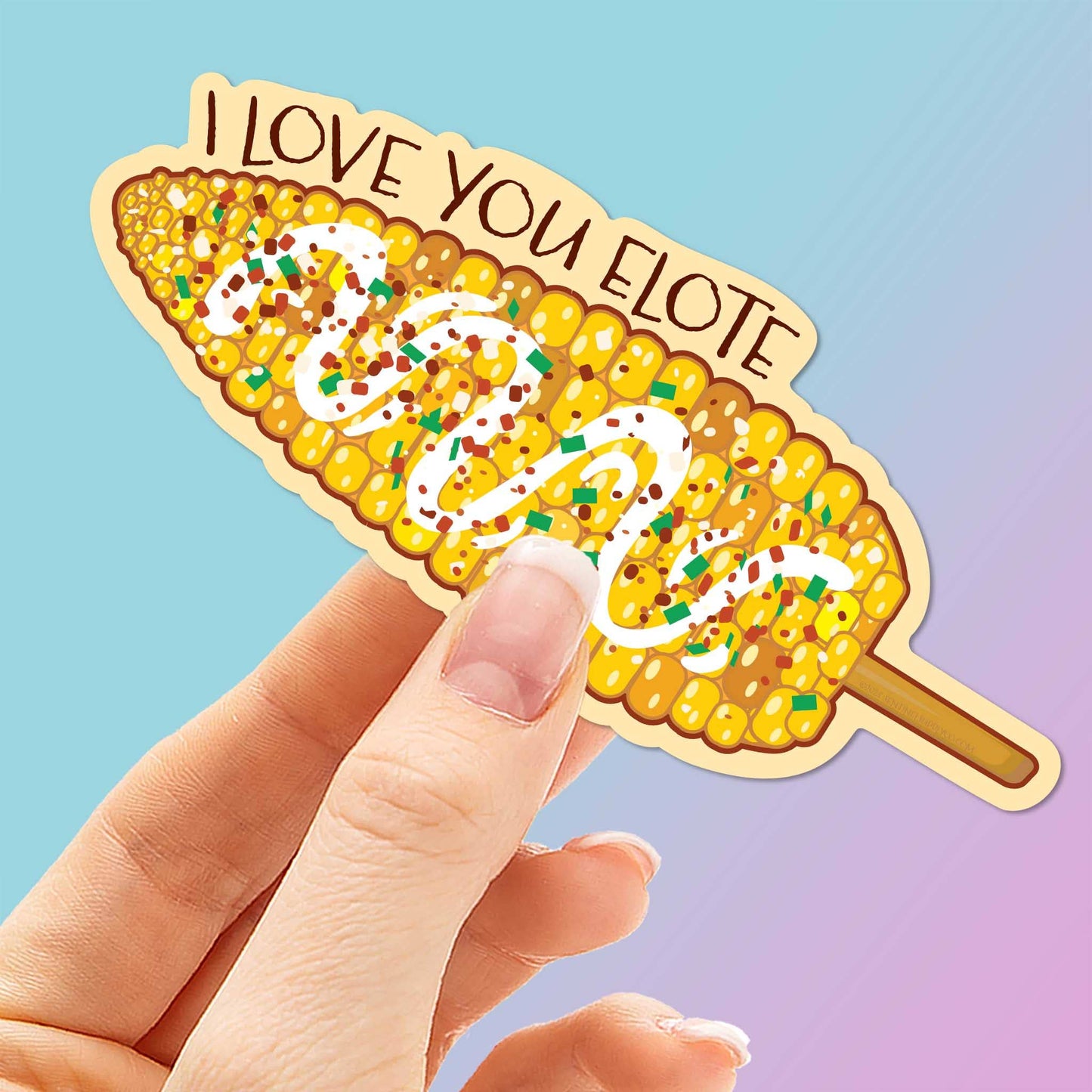 I Love You Elote Sticker