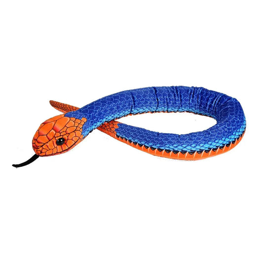 Printed Blue Coral Snake Stuffed Animal - 54"