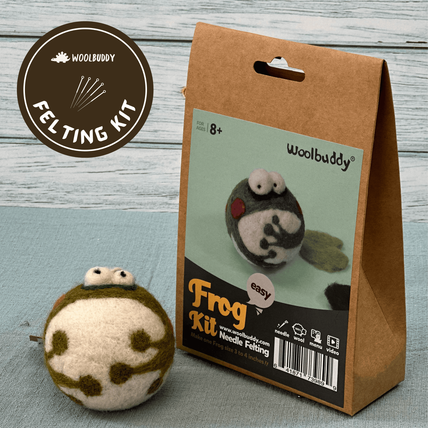 Needle Felting Frog Kit