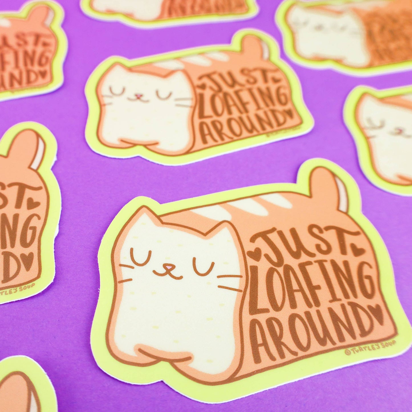 Just Loafing Around Cat Vinyl Sticker