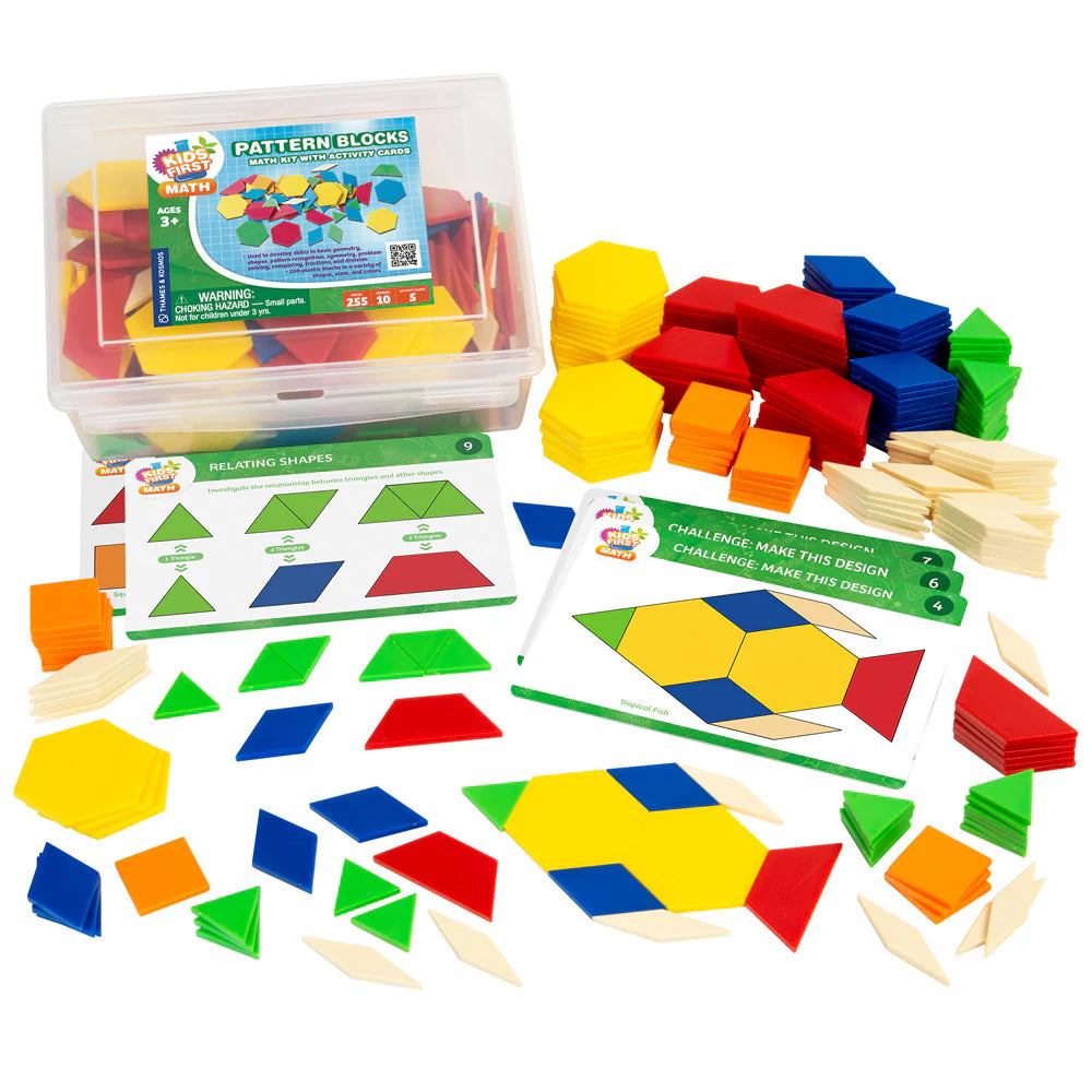 Kids First Math: Pattern Blocks Math Kit with Activity Cards