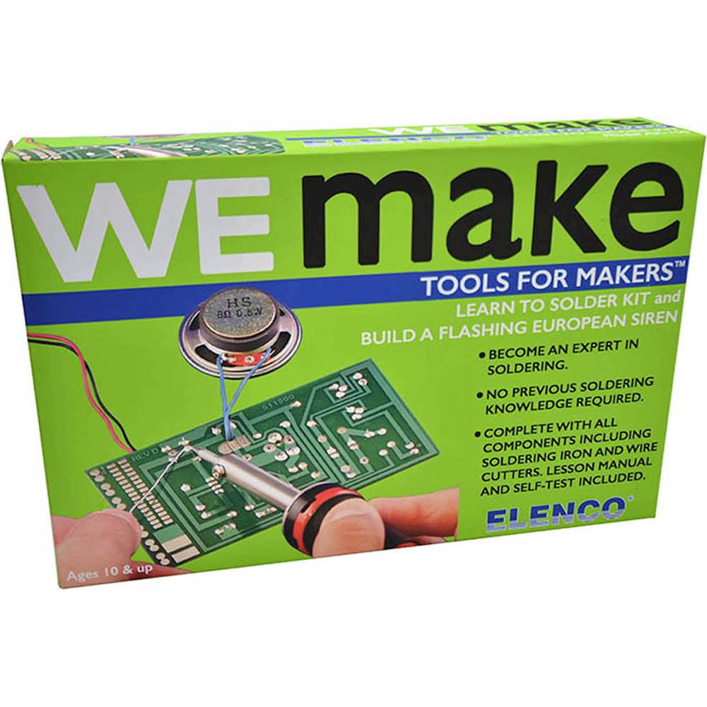 Solder Practice Kit w/ Iron & Cutters