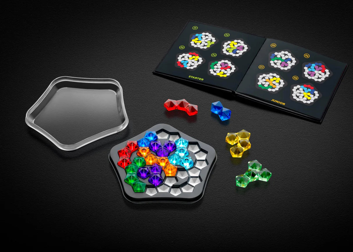 SmartGames IQ Deluxe: Hexagon - Featuring a Deluxe Travel Case and 120 Challenges for Ages 14-Adult