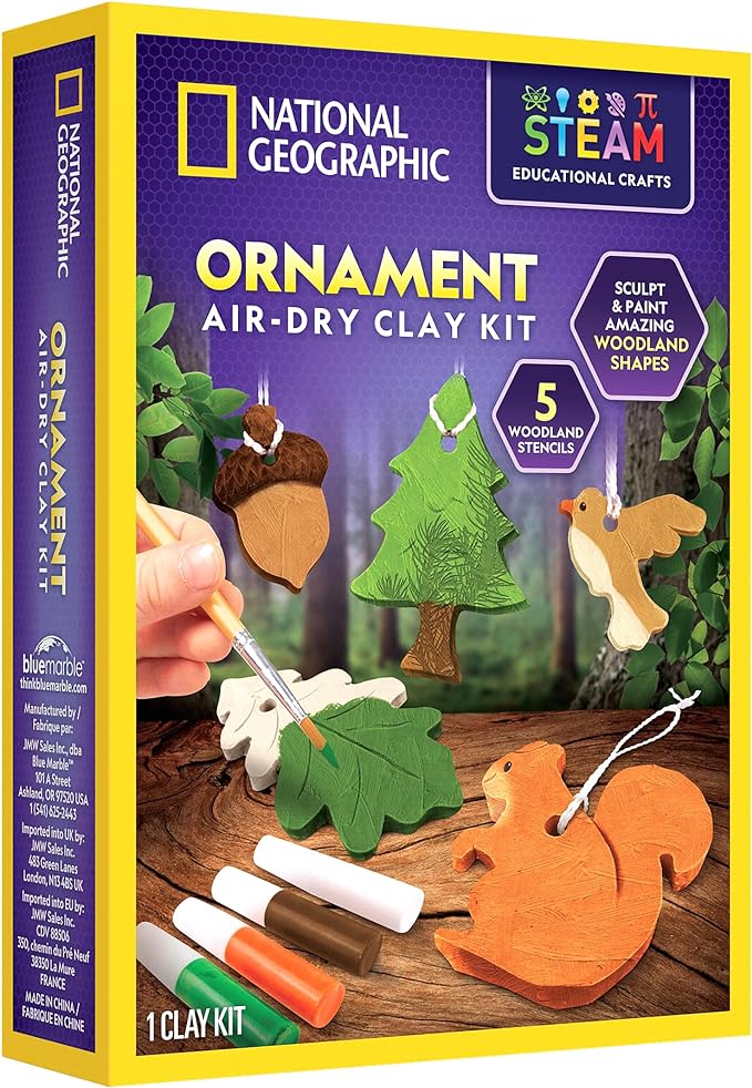 National Geographic Ornament Air-Dry Clay Kit