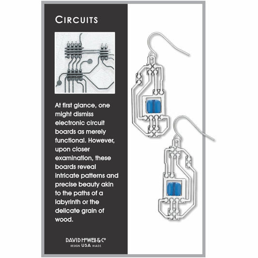 Circuits Earring, Blue