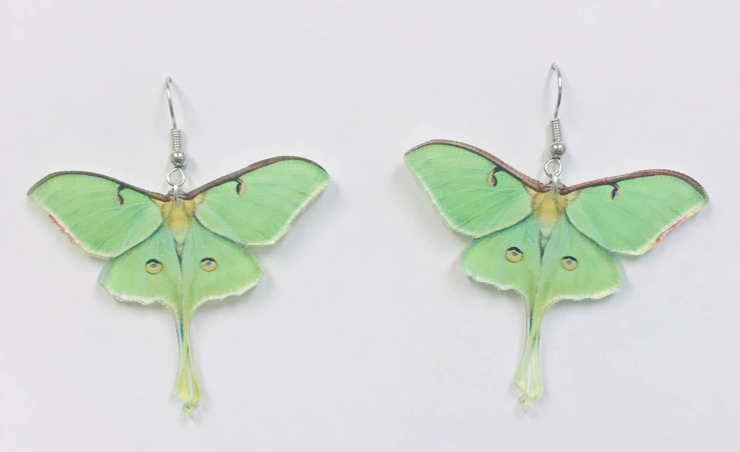 Acrylic Luna Moth Earrings