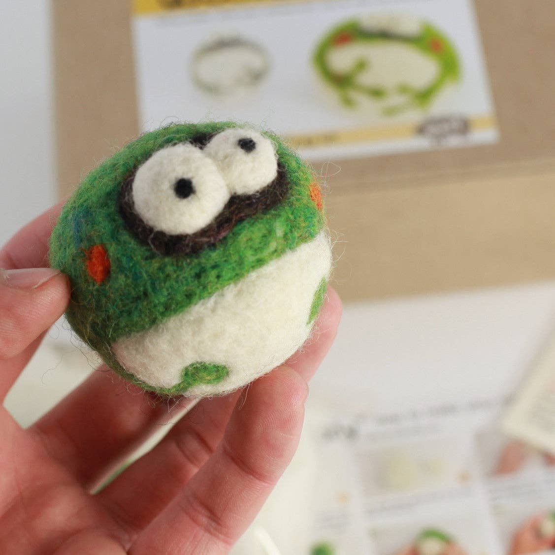 Needle Felting Frog Kit