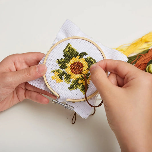 Mini Cross Stitch Kit Sunflower