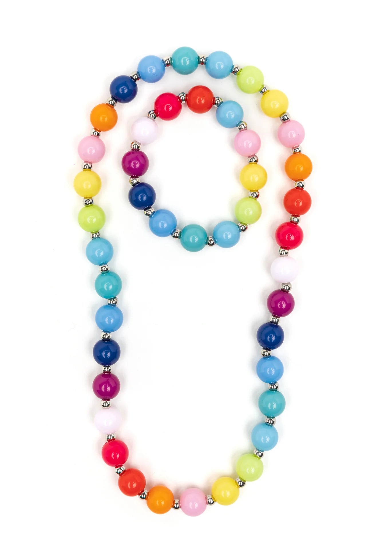 Beaded Bubblegum Necklace & Bracelet Set