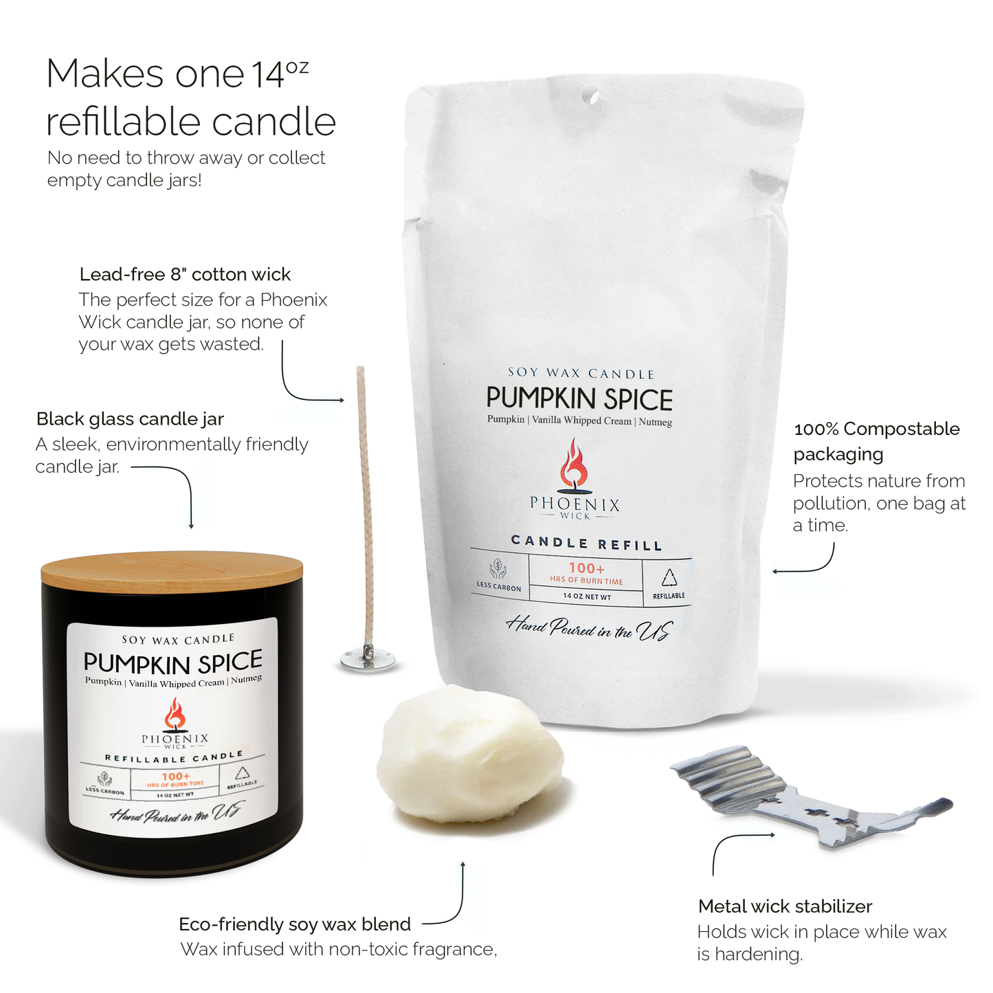 Pumpkin Spice - Candle-Making Kit + Jar