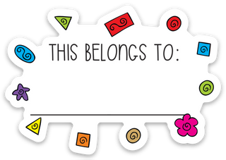 Belongs To Confetti Sticker