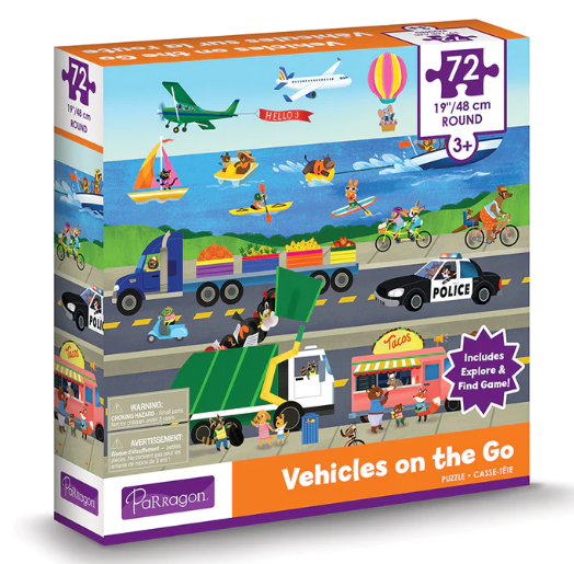 Vehicles On the Go Puzzle 72pc
