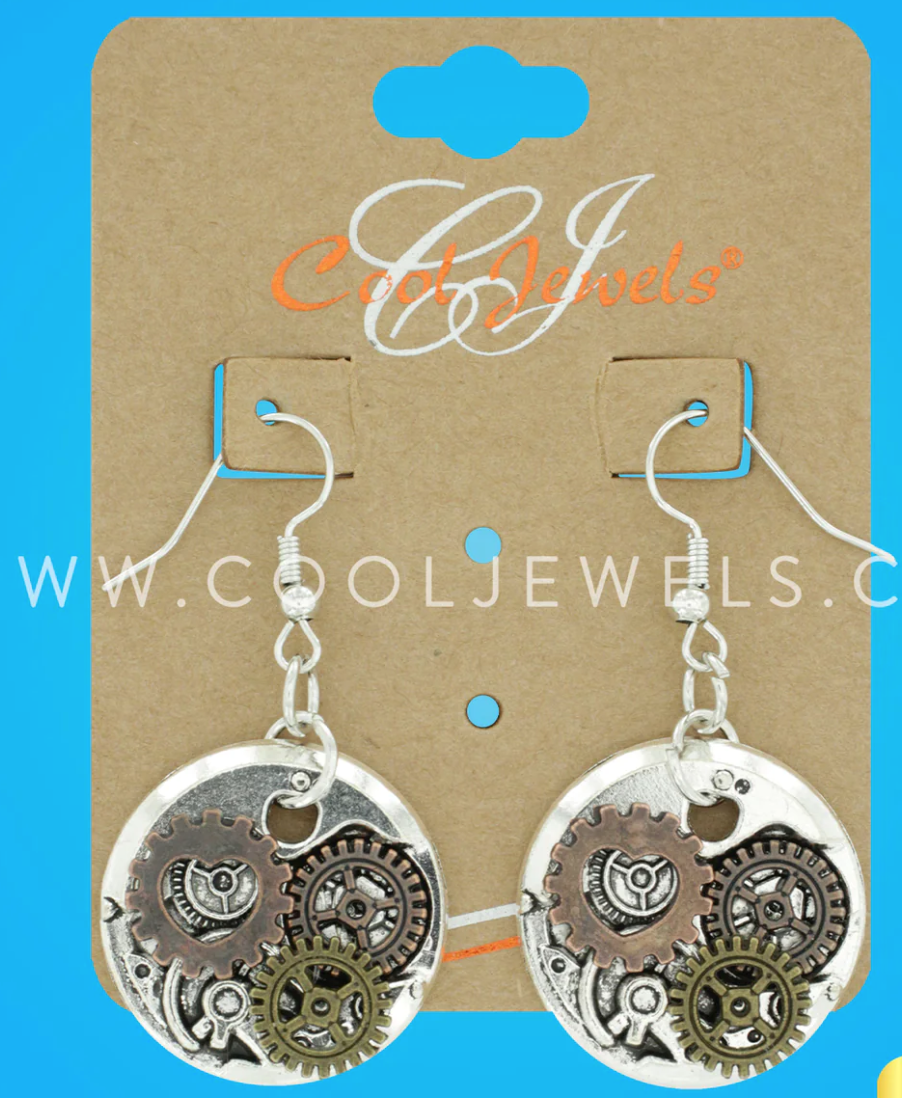 Steampunk Circle Earrings