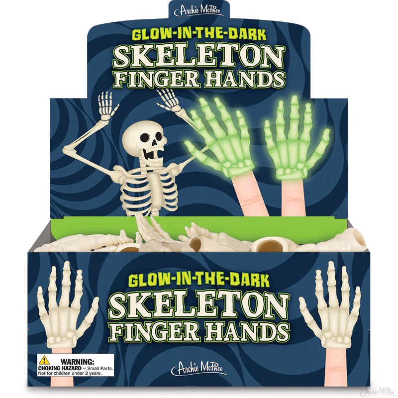 Glow in the Dark Skeleton Finger Hands