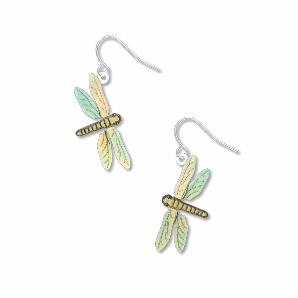 Dragonfly Earrings, Amber