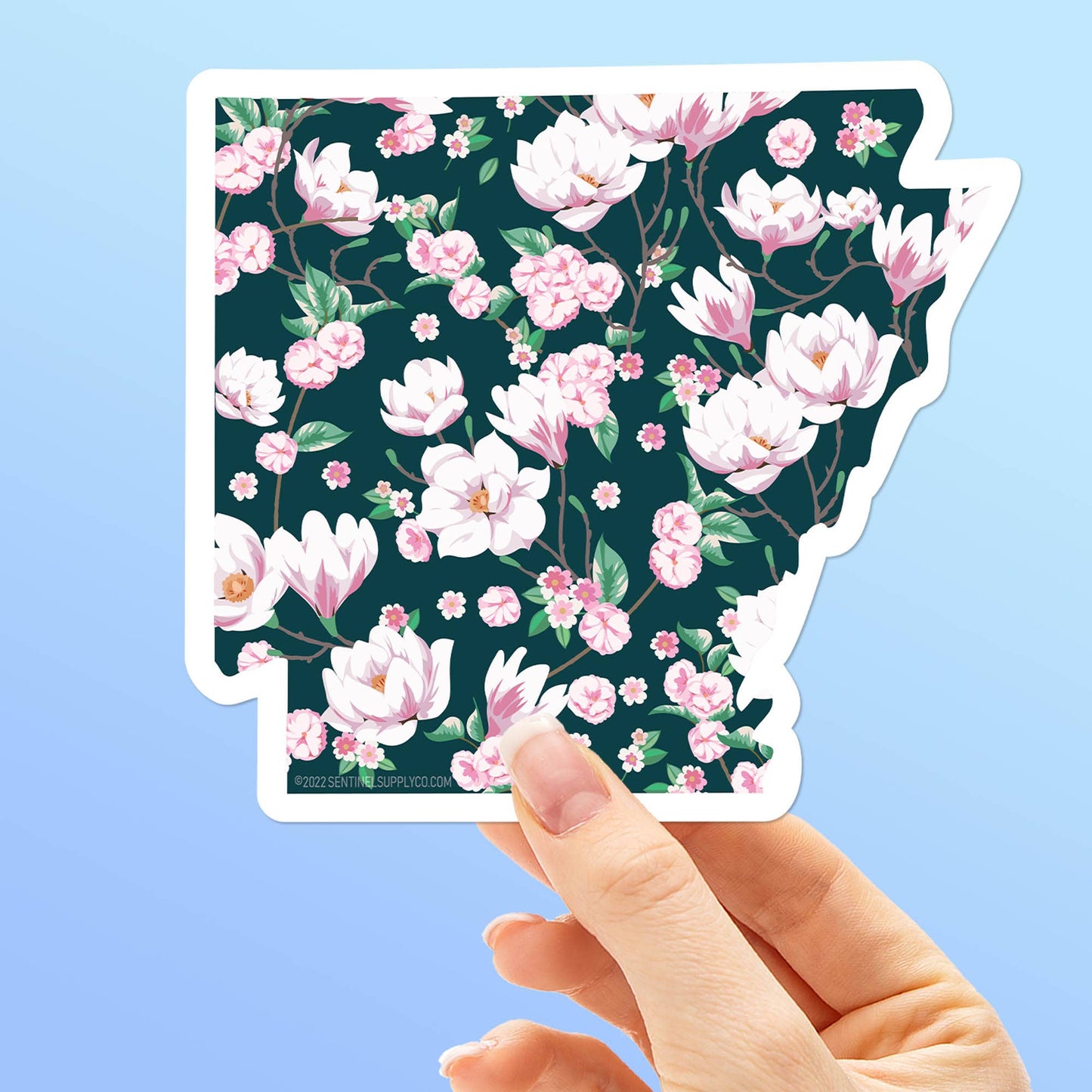 Arkansas Magnolia Flower Sticker