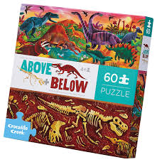 60 Pc Boxed Puzzle Above & Below/Dinosaur