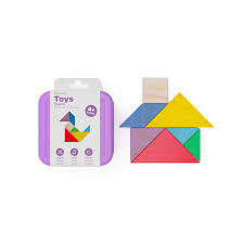 Popme Travel Wooden Tangram in a Tin Box