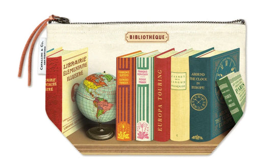 Library Book Vintage Pouch