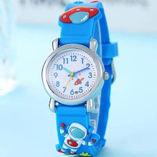 Solo Time Watch Light Blue w/ Planets & Spaceships