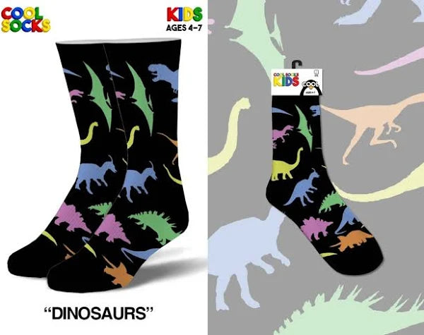 Kids Dinosaurs Socks Ages 4-7