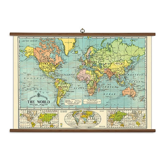 World Map School Chart