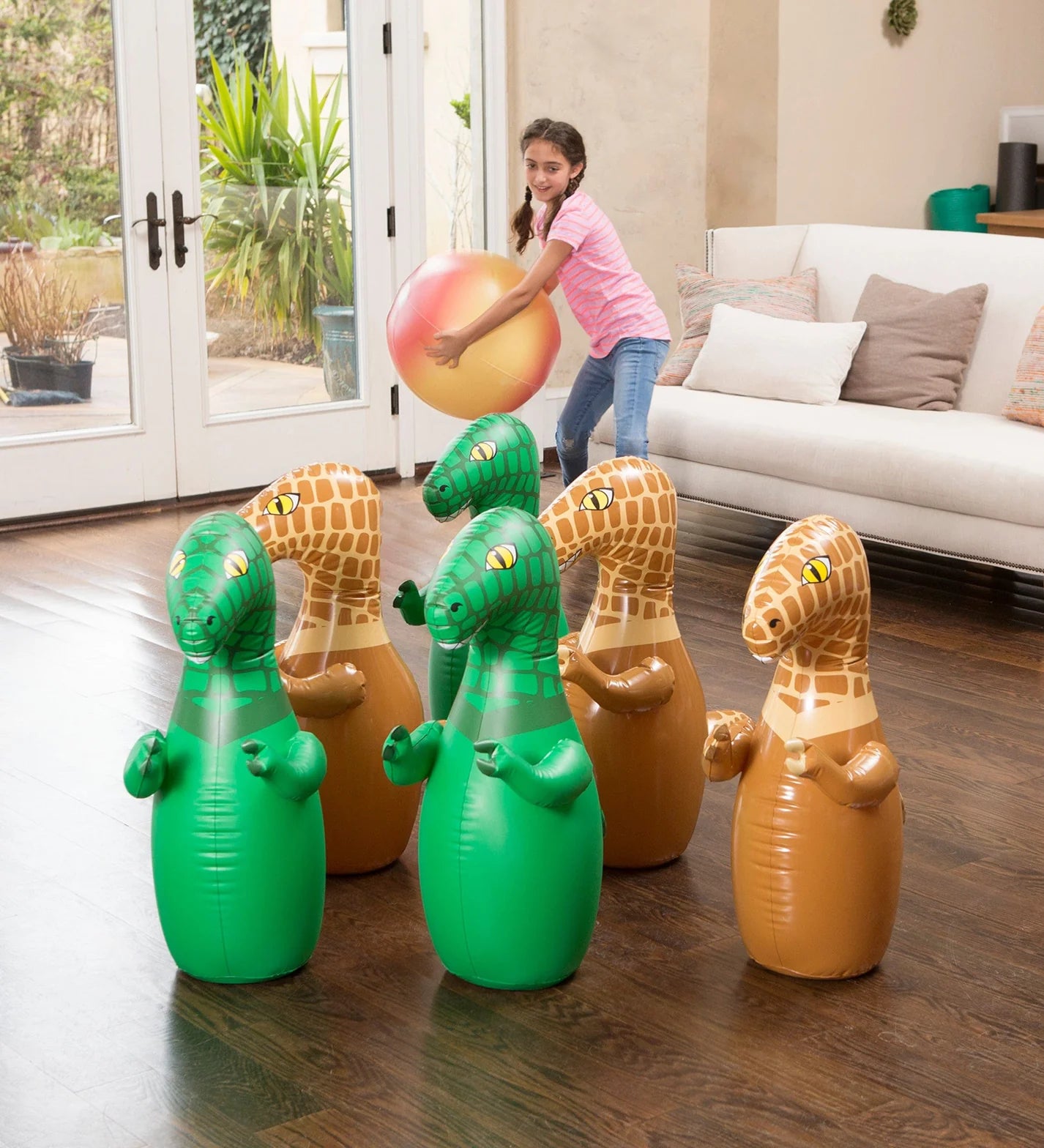 Giant Inflatable Dinosaur Bowling
