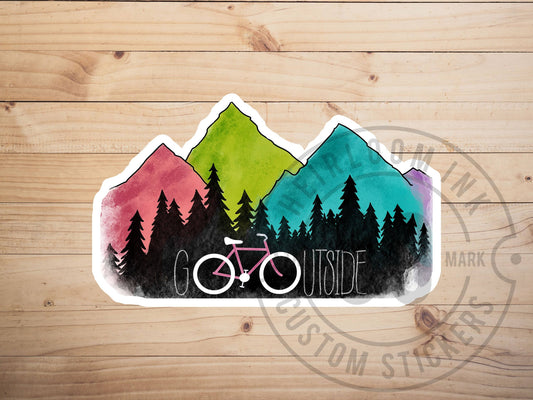 Cyclist Outdoor - Go Outside Vinyl Waterproof Sticker