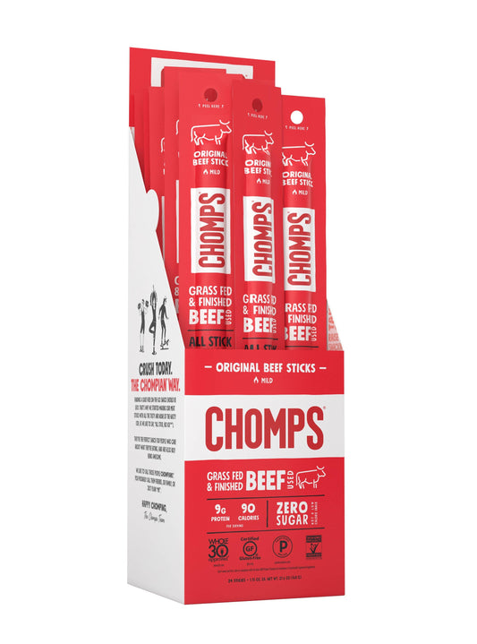 Chomps Grass Fed Original Beef - Pack of 24