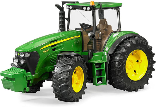 Realistic model of green John Deere tractor